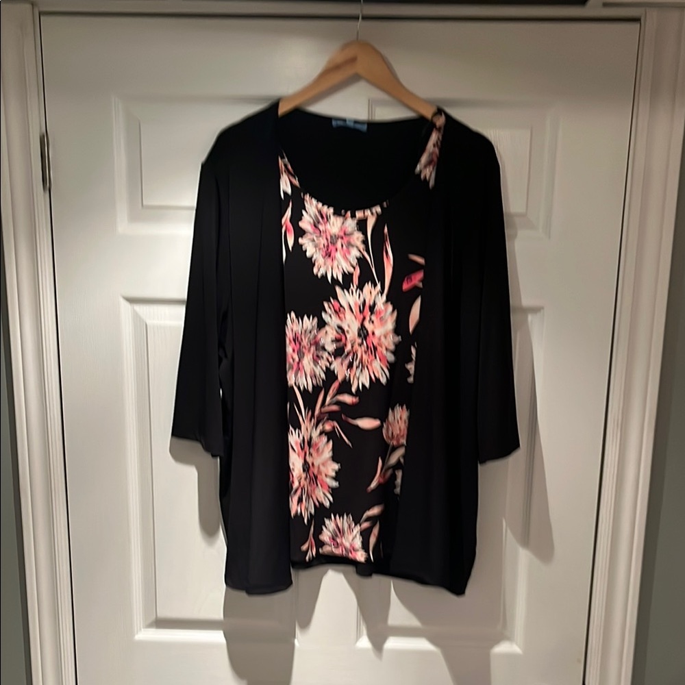 Floral Black Women's Top